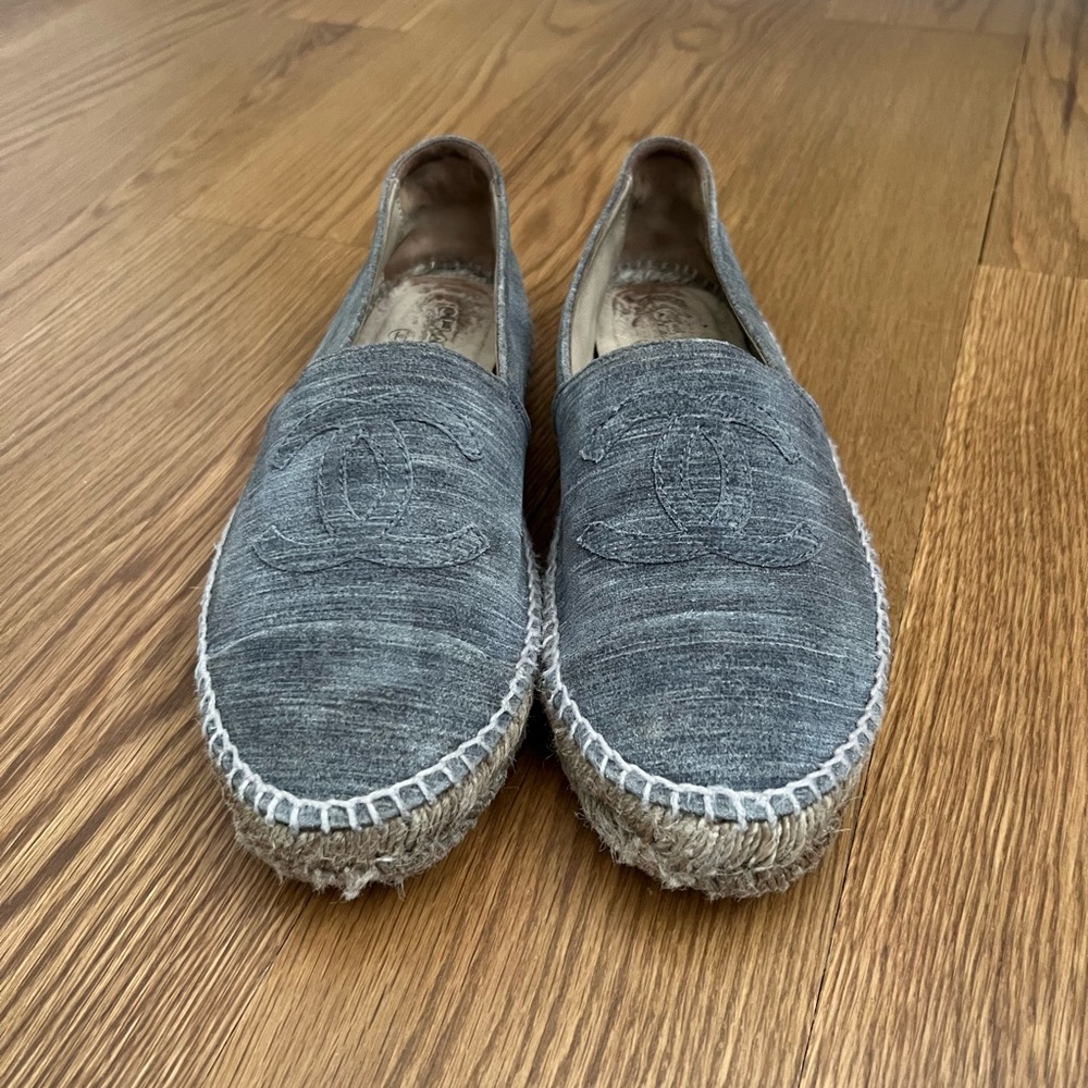 CHANEL Espadrilles size 40 - good condition! Gray/Blueish color